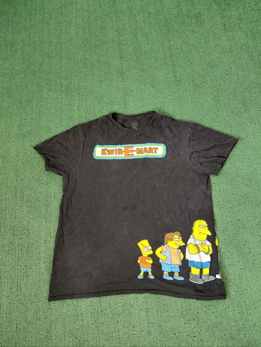 The Simpsons Kwik E Mart Bart & Bullies Cartoon Black T Shirt Sz Large